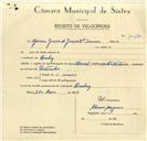 Registo de velocípede de marca Famel com motor Vitória, com o nº 10120, em nome de da Firma Graça & Graça, Lda, Irmãos, com sede em Queluz.