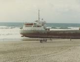 Naufrágio do navio Angra na Praia Grande.