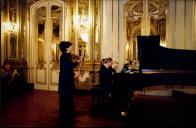 Concerto de Liana Issakadze / Sequeira Costa, na sala da música, no Palácio Nacional de Queluz, durante o Festival de Música de Sintra.