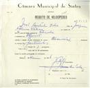 Registo de velocípede de marca Nacional, com o nº 8568, em nome de João Agostinho Nobre, morador em Algueirão.