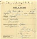 Registo de velocípede com o nº 6741, em nome de Luís Pereira Gomes, morador em Nafarros.