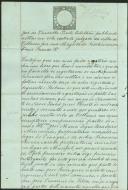 Certidão de um instrumento de arrendamento de um tojal feito por José Maria Dique Bandeira Nobre a Francisco Nunes morador no Mucifal em 14 de julho de 1869.