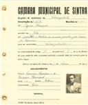 Registo de matricula de velocipedista em nome de Jaime Henriques, morador na Tala, com o nº de inscrição 1919.