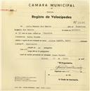Registo de velocípede de marca Cicles Largid, com o nº 2588, em nome de Júlio Marcos dos Santos, morador em Pedra Furada.