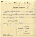 Registo de velocípede de marca Perfecta, com o nº 7491, em nome de Artur Silvestre da Silva, morador em Portela.