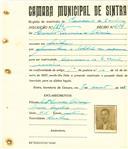 Registo de matricula de carroceiro de 2 animais em nome de Emídio Firmino de Oliveira, morador em Sintra, com o nº de inscrição 1873.