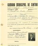 Registo de matricula de velocipedista em nome de Camilo da Rocha Correia, morador na Idanha, com o nº de inscrição 1970.