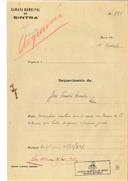 Construção de oficina de serralharia garagem em Belas  em nome de José Cabral, com o Processo nº OB 246/1920, com a licença de construção nº 164 de 26/08/1921.