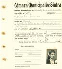 Registo de matricula de carroceiro de 2 ou mais animais em nome de Maria Clara Fernandes, moradora no Algueirão, com o nº de inscrição 2137.
