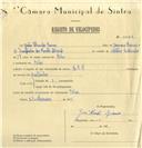 Registo de velocípede de marca L.R.S., com o nº 6268, em nome de João Alcaide Ramos, morador em Belas.