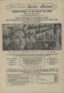 Programa do filme "O Medalhão Maldito" com a participação de Laraine Day, >Brian Aherne, Robert Mitchum e Gene Raymond.