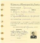 Registo de matricula de carroceiro em nome de Alfredo de Jesus Sequeira, morador no Mucifal, com o nº de inscrição 1781.