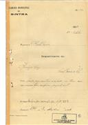 Construção de um prédio em Casal Maria da Paz, Lourel, Sintra em nome de Henrique Cruz, com o Processo OB nº 580/1923, com a licença de construção nº 474 de 13/12/1923.