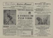 Programa do filme "A Escrava do Pano Verde" com a participação de Paulette Goddard e Macdonald Carey.