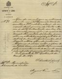 Ofício do Secretário Geral do Governo Civil de Lisboa, Augusto Ferreira Novais, ao Administrador do Concelho de Sintra, remetendo o alvará de anexação da freguesia de Santa Maria e S. Martinho para que Bernardino dos Santos, possa obter atestados para reclamar dispensa do serviço ativo a favor de seu filho Casimiro dos Santos, recenseado para o recrutamento do corrente ano.