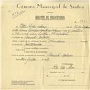 Registo de velocípede de marca Wanderer, com o nº 5900, em nome de Peter Udo Sckau, morador em Banzão.