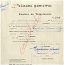 Registo de velocípede de marca Raio, com o nº 4404, em nome de Alain Cláudio Bretonnel Mendes Osório, morador em Calçada da Raposa, Sintra.