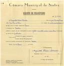 Registo de velocípede de marca Jotel com motor, com o nº 6320, em nome de Reginaldo Elídio Salvador, morador em Queluz.
