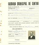 Registo de matricula de carroceiro de 2 ou mais animais em nome de Manuel Domingos Pedro Júnior, morador em Alvarinhos, com o nº de inscrição 2356.
