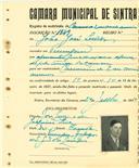 Registo de matricula de carroceiro 2 ou mais animais em nome de João José Luís, morador na Terrugem, com o nº de inscrição 1849.