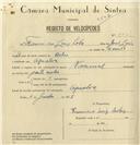 Registo de velocípede de marca Nacional, com o nº 8061, em nome de Francisco Luís Lobo, morador em Agualva.
