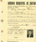 Registo de matricula de carroceiro 2 animais em nome de Luís Domingos Mouro, morador em Alvarinhos, com o nº de inscrição 1736.