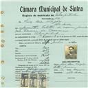 Registo de matricula de velocipedista em nome de Luís Dias Lagoa, morador em Vila Verde, com o nº de inscrição 410.
