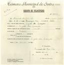 Registo de velocípede de marca Oriental, com o nº 4863, em nome de Bernardo da Rosa Teles, morador em S. João das Lampas.