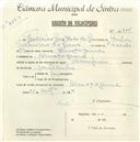 Registo de velocípede de marca Champion, com o nº 4906, em nome de Frederico José Dias de Jesus, morador em Almoçageme.