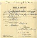Registo de velocípede com o nº 6626, em nome de Basílio Sebastião Antunes, morador em Cortegaça.