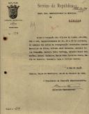 Ofício do Presidente da Comissão Administrativa da Câmara Municipal de Sintra, Álvaro de Vasconcelos, ao Administrador do Concelho de Sintra, referente à remessa dos autos de transgressão levantados contra Marcelino da Silva, Alfredo José Raimundo, António Félix Sequeira, António Pedro Pantana, António Nunes Guimarães, Samuel Caldeira, Maria Rosa Ferreira Paulo, Maria do Rosário, Inocêncio -lapa e Silvino Soares.