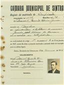Registo de matricula de velocipedista em nome de Manuel Duarte Ribeiro Júnior, morador em Morelena, com o nº de inscrição 1099.