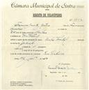 Registo de velocípede de marca Cycles Pombal, com o nº 4857, em nome de Francisco Duarte Martins, morador em Pero Pinheiro.