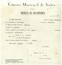 Registo de velocípede com o nº 8214, em nome de João Teixeira, morador em Idanha.