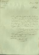 Atestado passado pelo Regedor Francisco António Raposo, da Paróquia de Almargem do Bispo, comprovando que João, filho de Domingos Lourenço, morador no lugar de Anços, trabalhava na lavoura com uma junta de bois e arado.
