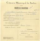 Registo de velocípede com o nº 7559, em nome de Carlos Alberto Duarte Bernardes, morador em Fervença.