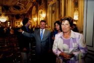 Público para assistir ao Concerto de piano de Nelson Freire, na sala da música do Palácio Nacional de Queluz, durante o Festival de Música de Sintra.