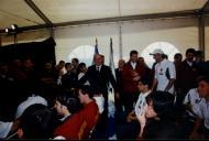 Comemoração do lançamento da primeira pedra da casa das seleções de Sintra, com a presença da  equipa da Seleção Nacional de futebol e o Presidente da Câmara Municipal de Sintra, Fernando Reboredo Seara.