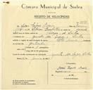 Registo de velocípede de marca Mavic, com o nº 9593, em nome de José Lopes Frois, morador em Quinta dos Lagos, Sintra.