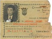 Registo de matricula de velocipedista em nome de António Leitão Mateus Caroço, morador em Cabecinha, com o nº de inscrição 6456.