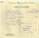 Registo de velocípede com o nº 9773, em nome de Mário Borlido Vieira, morador em Carenque.