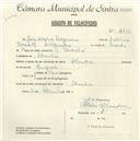 Registo de velocípede de marca Atlantic, com o nº 4839, em nome de João Maria Salgueiro, morador em Idanha.