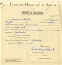 Registo de velocípede com o nº 7840, em nome de Joaquim Duarte, morador em Algueirão.