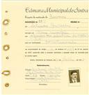 Registo de matricula de carroceiro em nome de Silvestre Carvalho, morador em Mem Martins, com o nº de inscrição 1818.