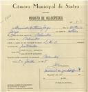Registo de velocípede de marca L.R.S., com o nº 8071, em nome de Armindo António Jorge, morador em Bolembre.