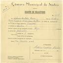 Registo de velocípede de marca Alfa, com o nº 6118, em nome de António Custódio Nunes, morador em Sintra.