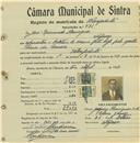 Registo de matricula de velocipedista em nome de José Raimundo Henriques, morador em Nafarros, com o nº de inscrição 571.