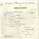 Registo de velocípede de marca Nacional, com o nº 5692, em nome de Manuel da Silva Bento, morador em Godigana.