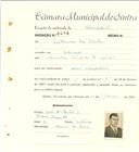 Registo de matricula de velocipedista em nome de Guilherme dos Santos, morador em A da Beja, com o nº de inscrição 6416.