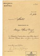 Construção de moradia em Janas, São Martinho em nome de Domingos Manuel Bordalo, com o Processo nº OB 308/1922, com a licença de construção nº 235 de 19/08/1922.